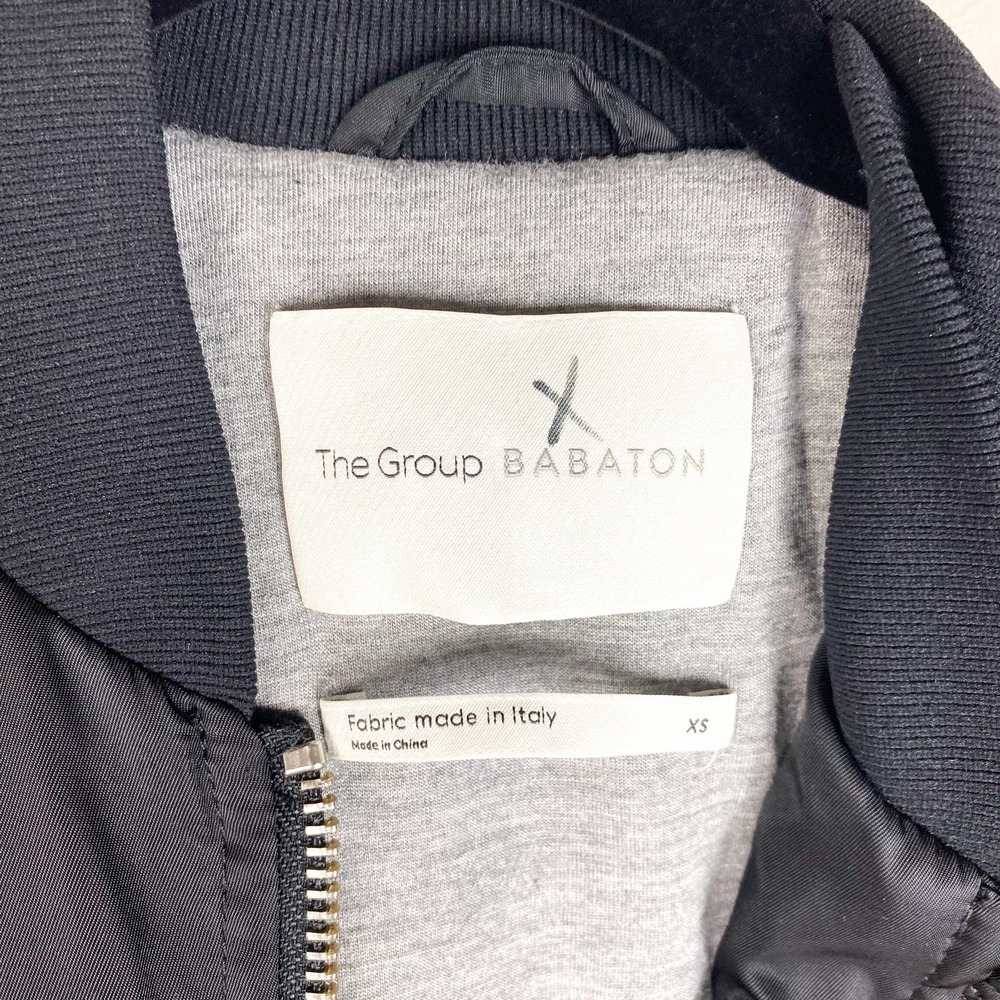 Aritzia The Group Babaton Gilman Sky Captain Black Bomber Jacket Size XS - Picture 8 of 12